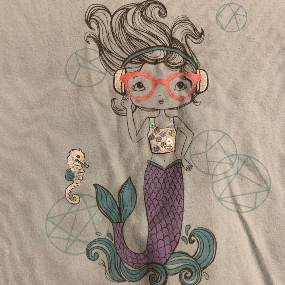 American Girl Mermaid Tshirt for Girls Sz 7/8 - Picture 3 of 7